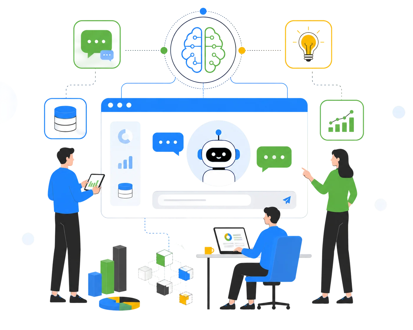 AI Desk UI Mockup